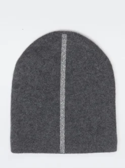 HURRAY – Beanie aus Kaschmir mit Glitzerstreifen