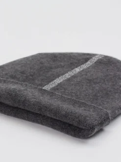 HURRAY – Beanie aus Kaschmir mit Glitzerstreifen