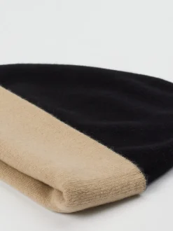 HURRAY – Beanie aus Kaschmir im Color-Blocking-Stil