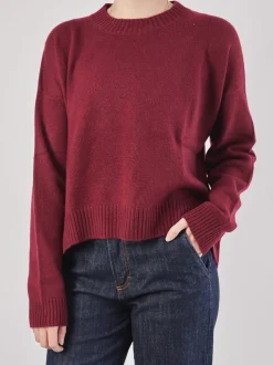 HURRAY – Feinstrickpullover aus Kaschmir in Bordeaux