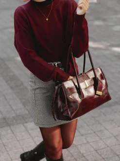 HURRAY – Feinstrickpullover aus Kaschmir in Bordeaux