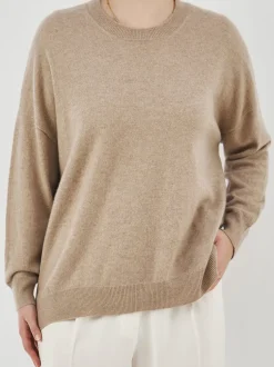 HURRAY – Feinstrickpullover aus Wolle braun