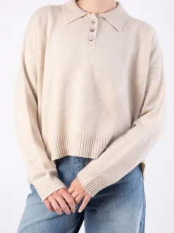 HURRAY – Polopullover aus Kaschmir in Beige