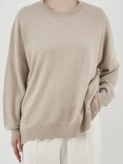 HURRAY – Pullover aus Feinstrick in Beigegrau