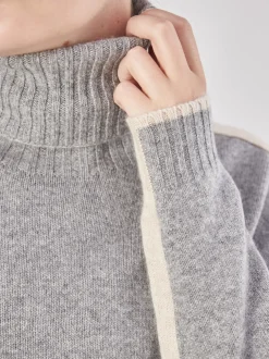 HURRAY – Rollkragenpullover aus Kaschmir Hellgrau