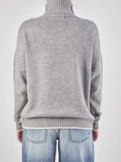 HURRAY – Rollkragenpullover aus Kaschmir Hellgrau