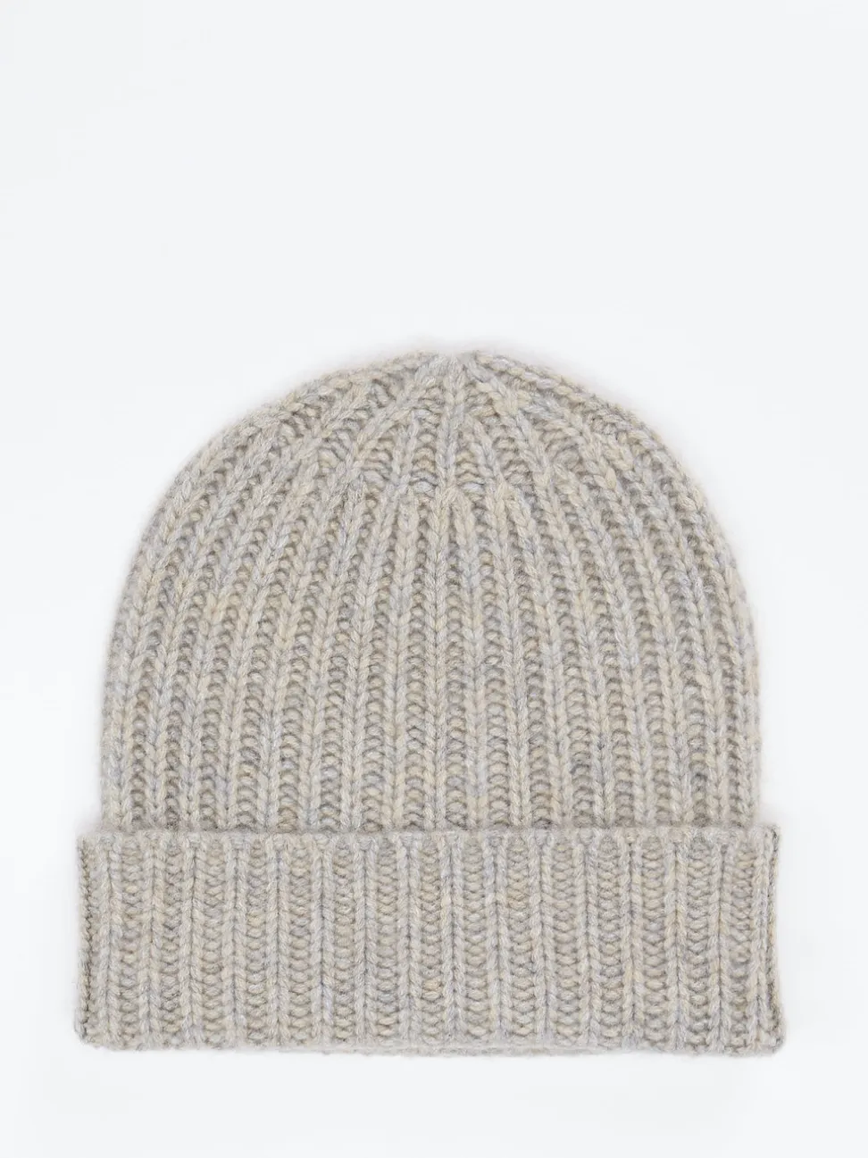 HURRAY – Strick-Beanie aus Kaschmir in Beigegrau
