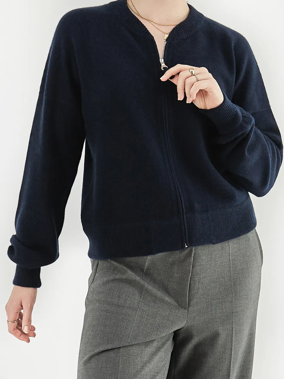 HURRAY – Strickjacke aus Kaschmir Dunkelblau
