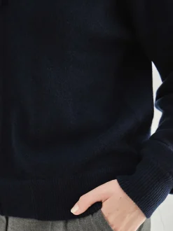 HURRAY – Strickjacke aus Kaschmir Dunkelblau