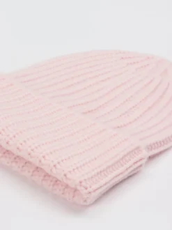 Hurray – Strickmütze aus Kaschmir in Hellrosa