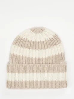 HURRAY – Strickmütze aus Kaschmir in Cremebeige