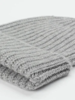 HURRAY – Strickmütze aus Kaschmir hellgrau