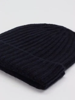 HURRAY – Strickmütze aus Kaschmir Dunkelblau