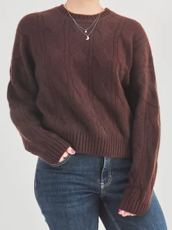 HURRAY – Strickpullover aus Wolle in Braun