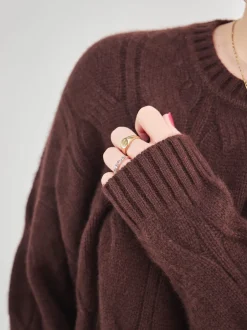 HURRAY – Strickpullover aus Wolle in Braun