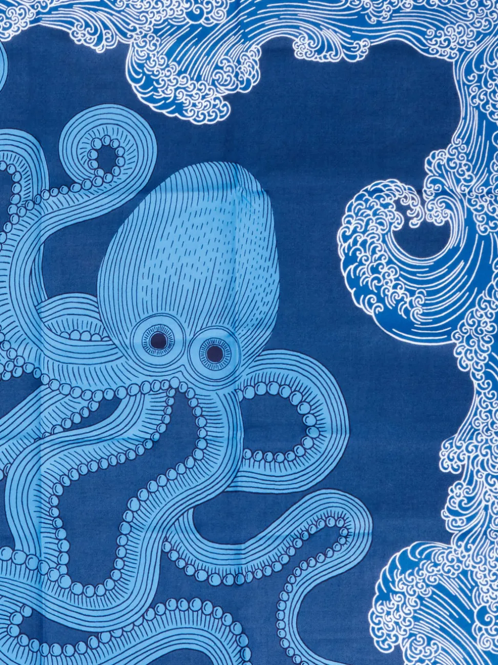 Inouitoosh – Bandana aus Baumwolle-Seide Tiefblau