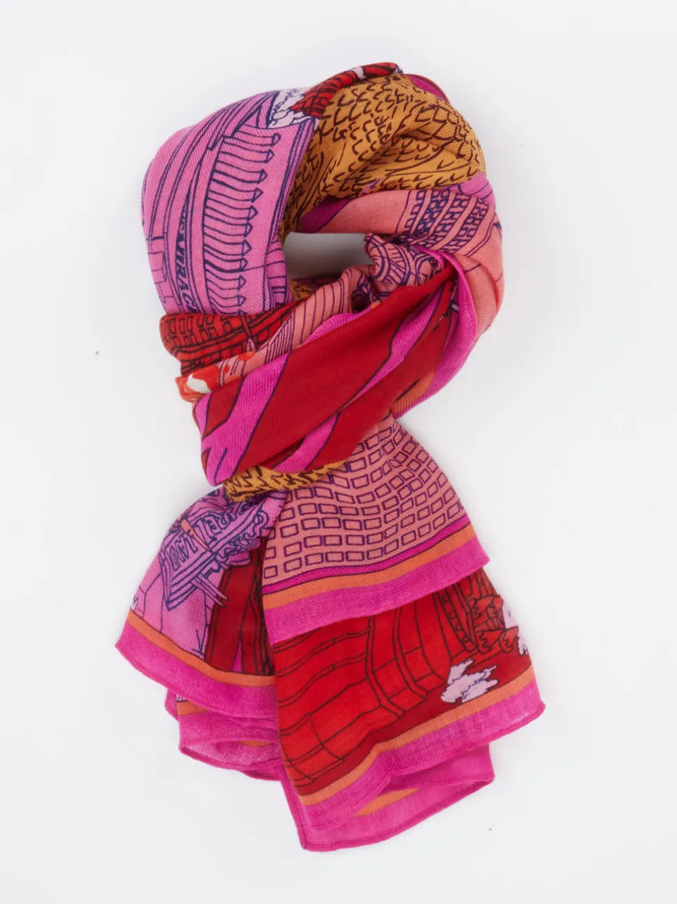 Inouitoosh – Schal aus Wolle mit Print in Multicolor