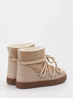 Inuikii – Stiefeletten aus Veloursleder beige
