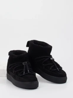 Inuikii – Stiefeletten aus Veloursleder Schwarz