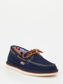 Joe – Bootsschuh aus Nubukleder in Marineblau