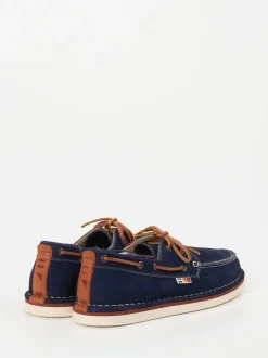 Joe – Bootsschuh aus Nubukleder in Marineblau