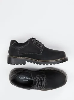 Josef Seibel – Derby Boots aus Nubukleder Schwarz