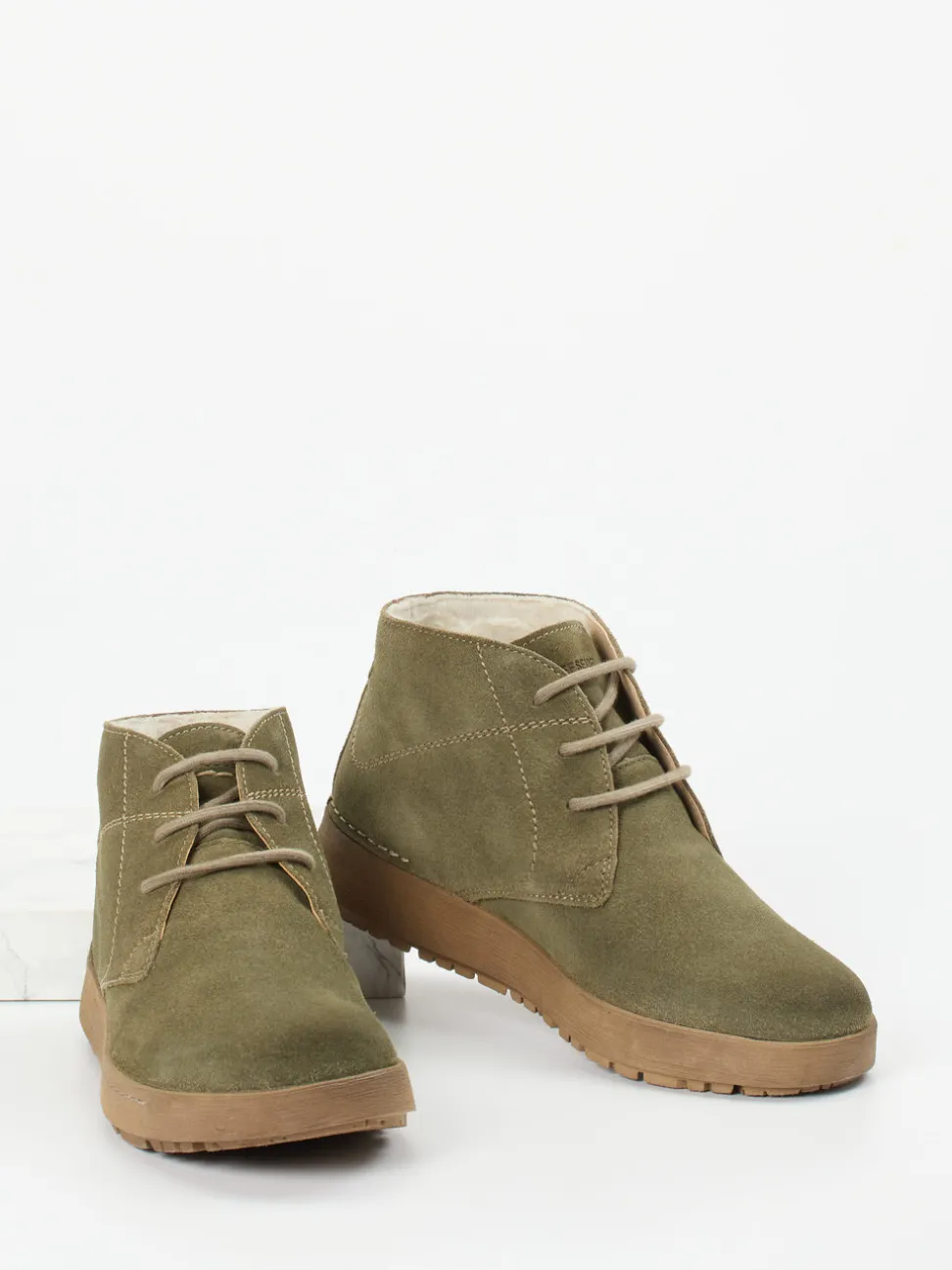 Josef Seibel – Desert Boots aus Veloursleder grün