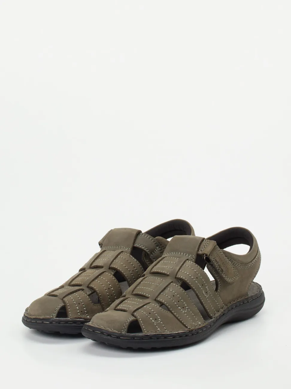 Josef Seibel – Fischersandalen aus Fettleder olivbraun