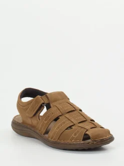 Josef Seibel – Fischersandalen aus Fettleder cognac