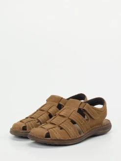 Josef Seibel – Fischersandalen aus Fettleder cognac