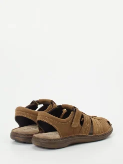 Josef Seibel – Fischersandalen aus Fettleder cognac