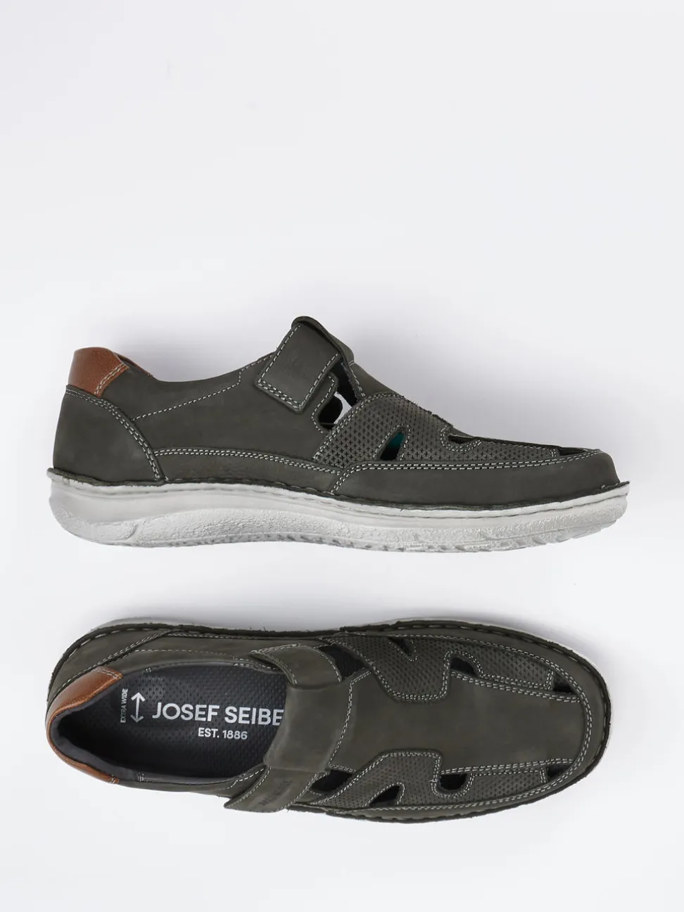 Josef Seibel – Klettslipper aus Nubukleder olivgrün