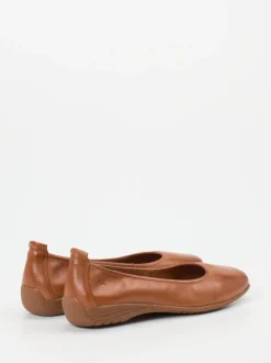 Josef Seibel – Komfort-Ballerinas aus Kalbleder Cognac