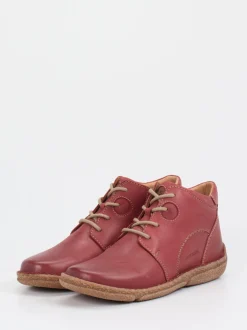 Josef Seibel – Komfort-Boots aus Kalbleder Dunkelrot