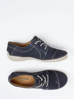 Josef Seibel – Komfort-Halbschuh aus Nubukleder Dunkelblau