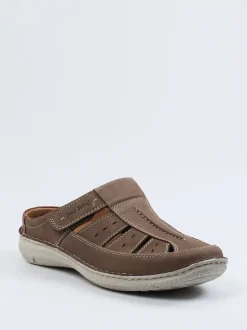 Josef Seibel – Komfort-Pantolette aus Nubukleder grau