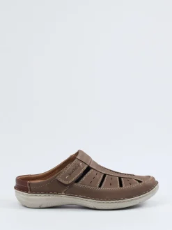 Josef Seibel – Komfort-Pantolette aus Nubukleder grau