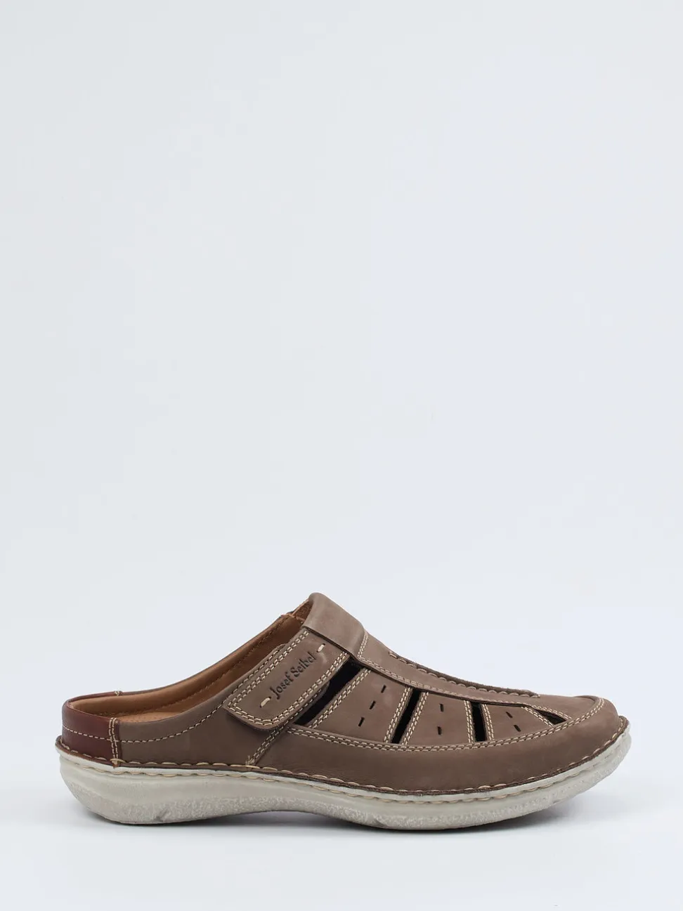 Josef Seibel – Komfort-Pantolette aus Nubukleder grau