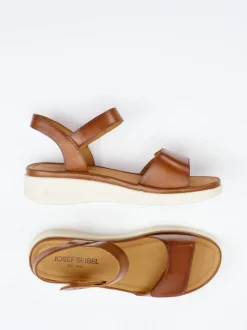 Josef Seibel – Komfortsandalen aus Känguruleder braun