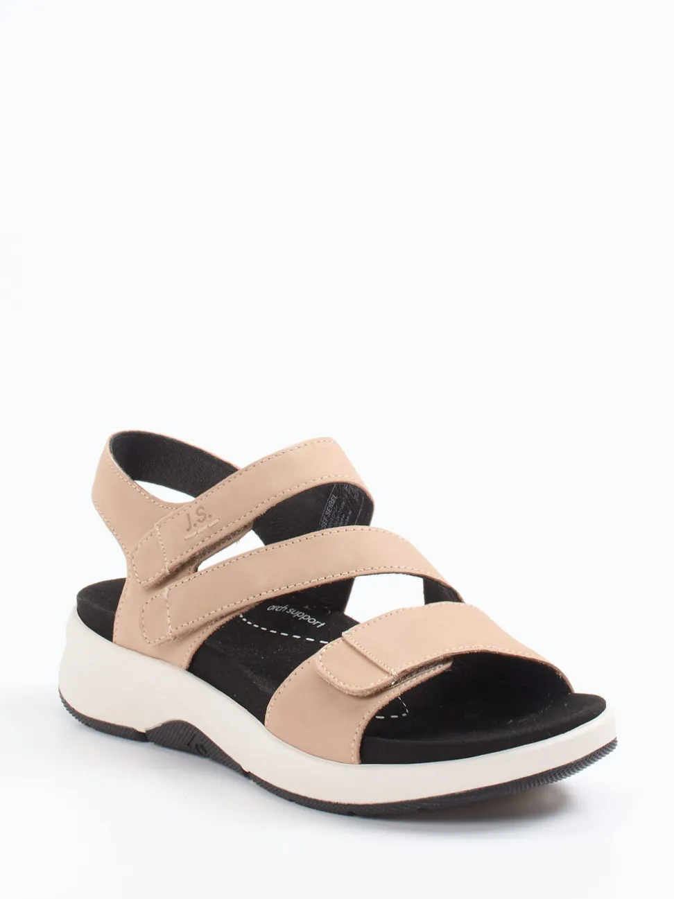 Josef Seibel – Komfortsandalen aus Nubukleder beige
