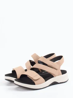Josef Seibel – Komfortsandalen aus Nubukleder beige