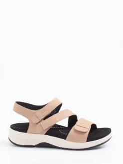 Josef Seibel – Komfortsandalen aus Nubukleder beige