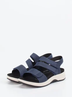 Josef Seibel – Komfortsandalen aus Nubukleder Dunkelblau
