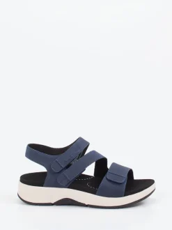 Josef Seibel – Komfortsandalen aus Nubukleder Dunkelblau