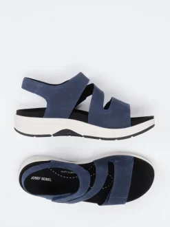 Josef Seibel – Komfortsandalen aus Nubukleder Dunkelblau