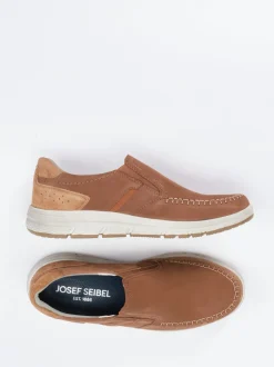 Josef Seibel – Komfort-Slipper aus Nubukleder Cognac