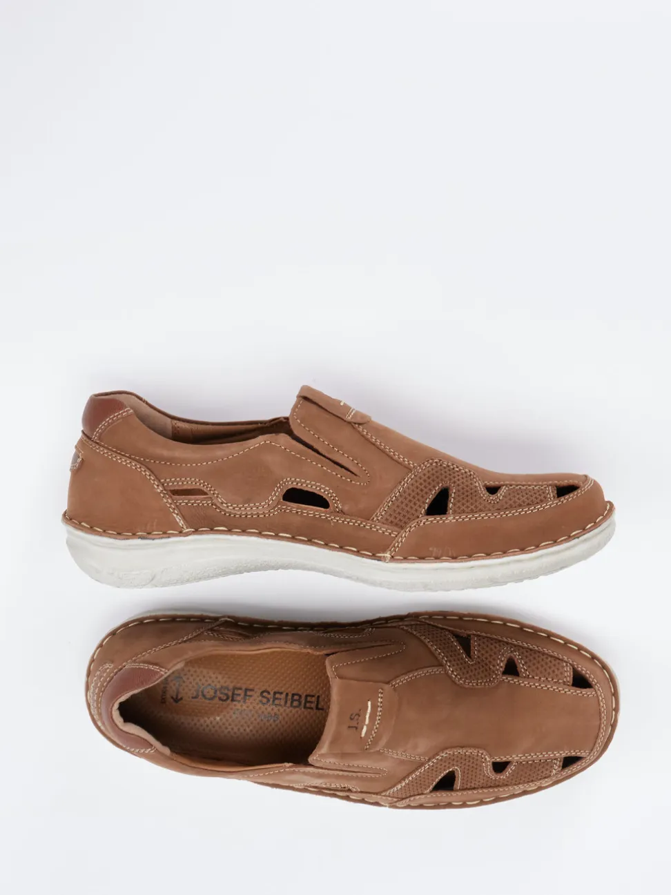Josef Seibel – Komfort-Slipper aus Nubukleder Braun