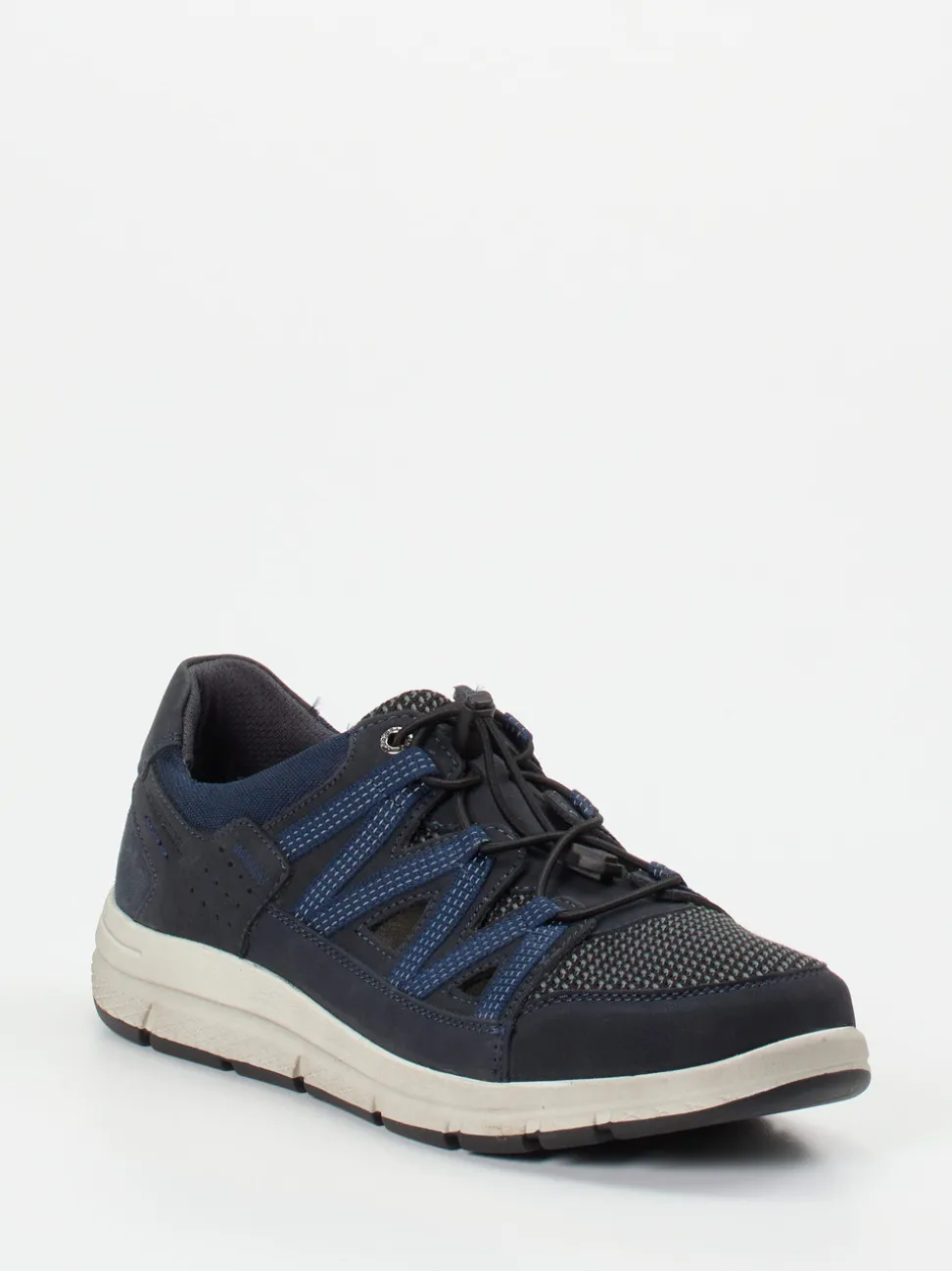 Josef Seibel – Komfort-Sneaker aus Mesh und Nubukleder blau