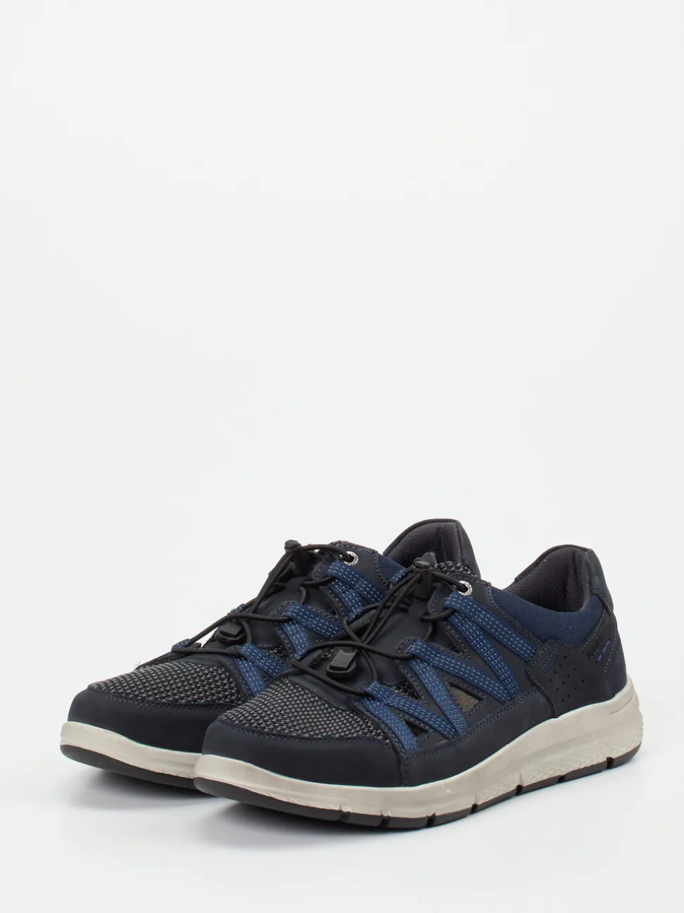 Josef Seibel – Komfort-Sneaker aus Mesh und Nubukleder blau