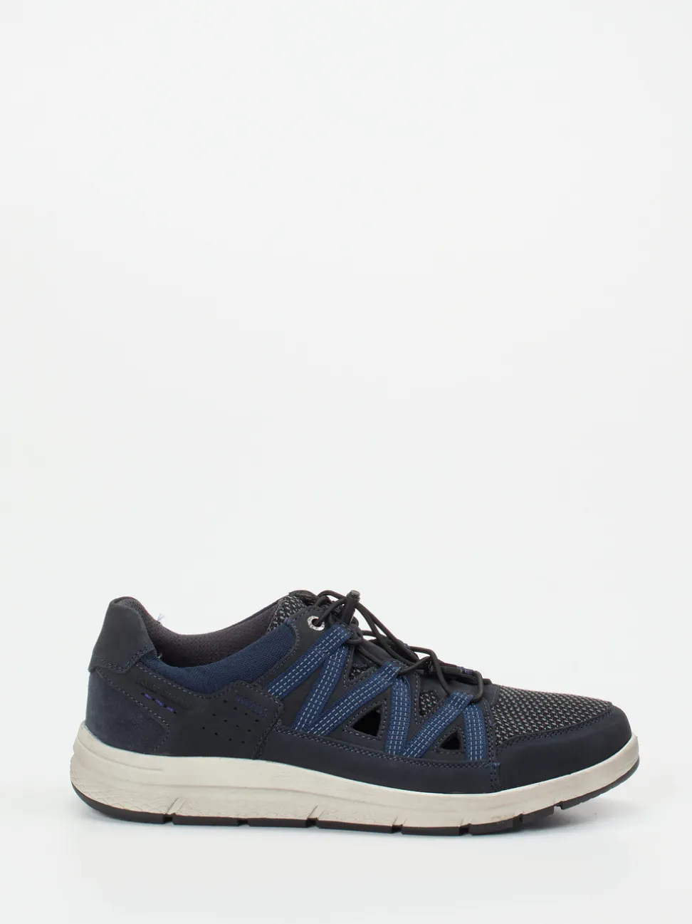 Josef Seibel – Komfort-Sneaker aus Mesh und Nubukleder blau